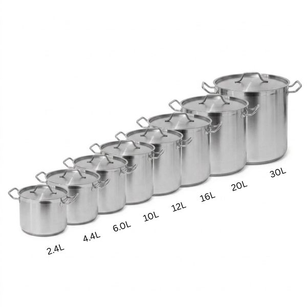Global Casserole Pot - Stainless Steel - Value Range - 1.9 Litre