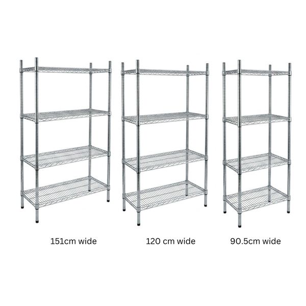 Zinc/Epoxy 4-Shelf Shelving Complete Unit 455 (d) x 1830 (h) mm