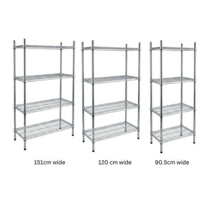 Zinc/Epoxy 4-Shelf Shelving Complete Unit 455 (d) x 1830 (h) mm