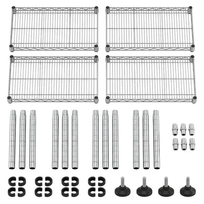 Zinc/Epoxy 4-Shelf Shelving Complete Unit 455 (d) x 1830 (h) mm