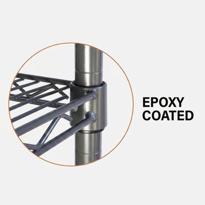 Zinc/Epoxy 4-Shelf Shelving Complete Unit 455 (d) x 1830 (h) mm