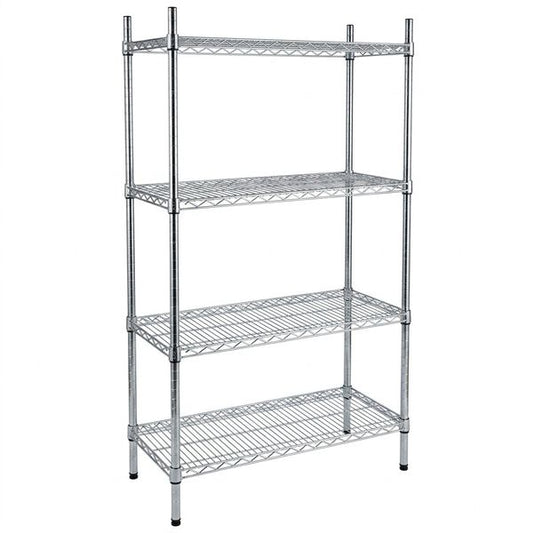 Zinc/Epoxy 4-Shelf Shelving Complete Unit 455 (d) x 1830 (h) mm