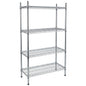 Zinc/Epoxy 4-Shelf Shelving Complete Unit 455 (d) x 1830 (h) mm